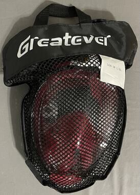GreatEver Full Face Snorkel Mask L/XL Red LGA-28 Dry Top Anti-Fog New